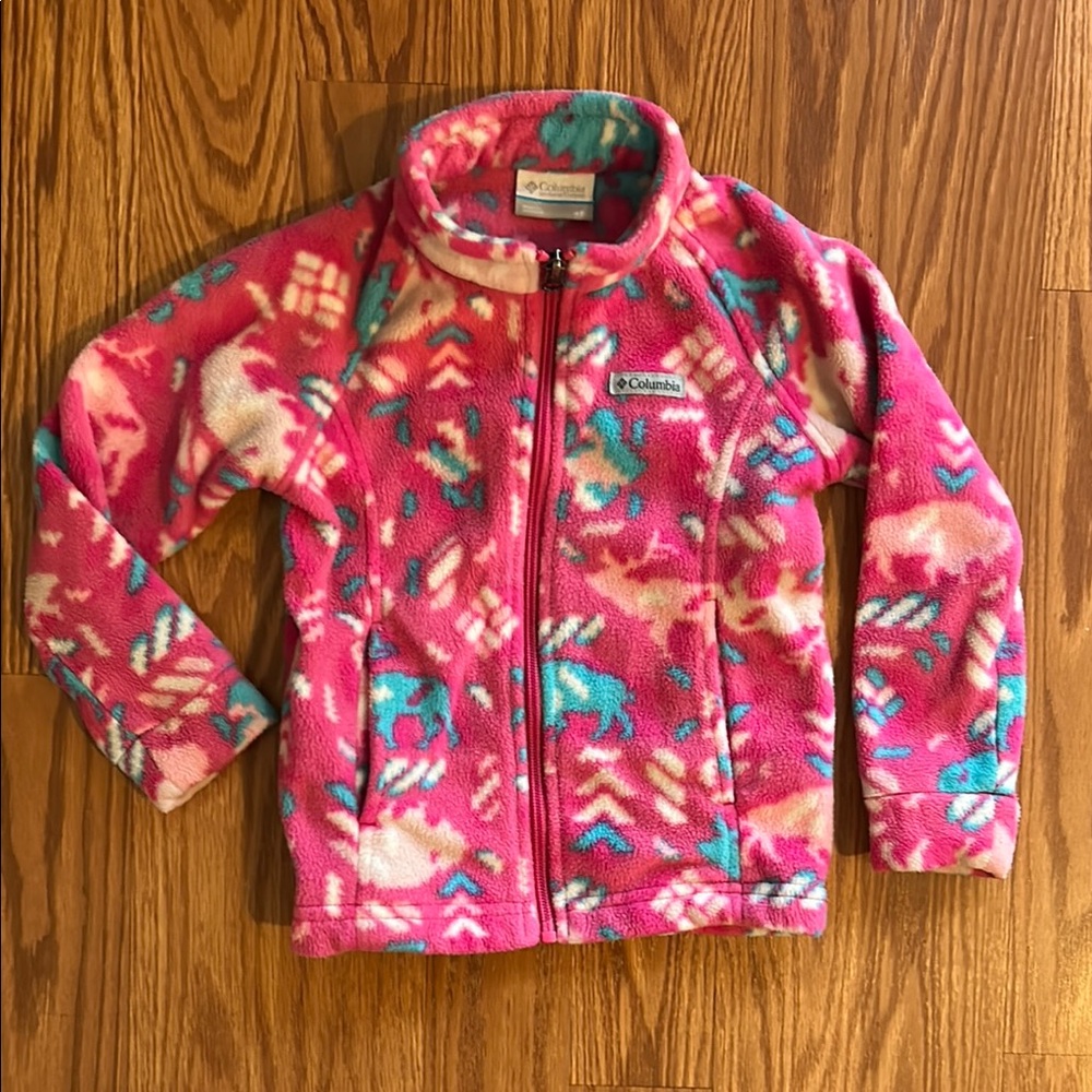 Columbia Pink and Blue Kids Fleece Jacket